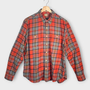 LUCKY BRAND Button Up Shirt Mens 2XL Classic Fit Light Flannel Casual EUC